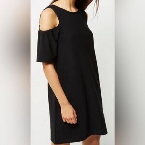 Umgee Black Cold Shoulder Mini Dress